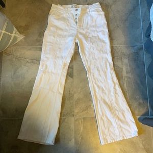 Free people white flare jeans